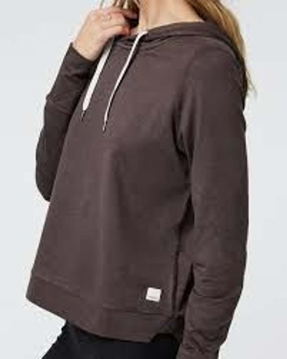 Vuori Halo Essential Hoodie Size S Java Heather Brown Pullover